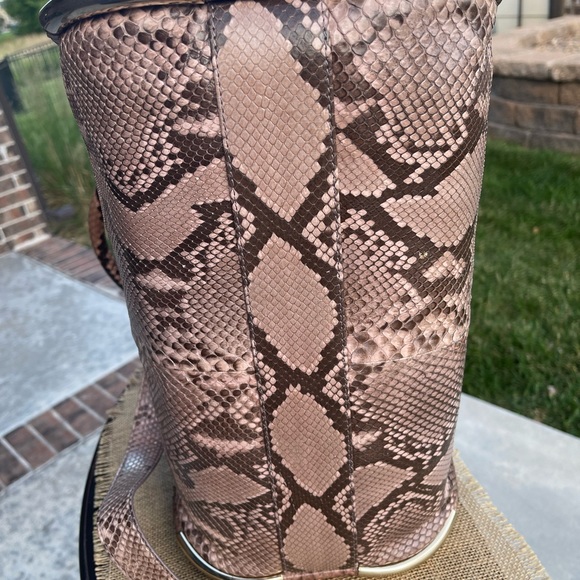 BALLY Python Top Handle Crossbody Bag - Picture 12 of 15